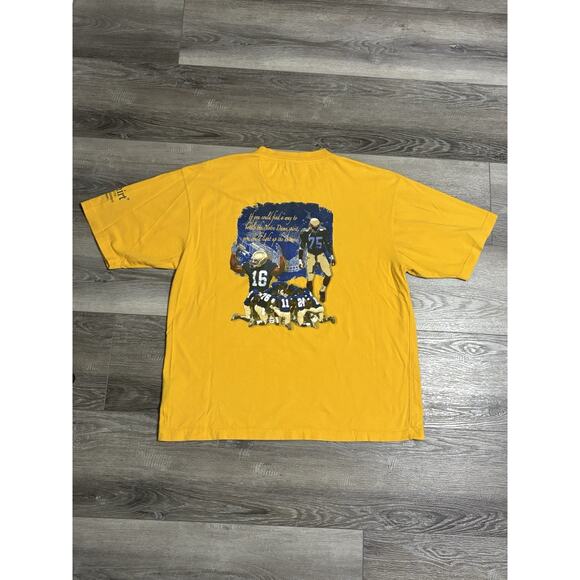 2005 Vintage Pro Edge Notre Dame Football Graphic Logo Shirt Y2K College Mens XL - Picture 8 of 10